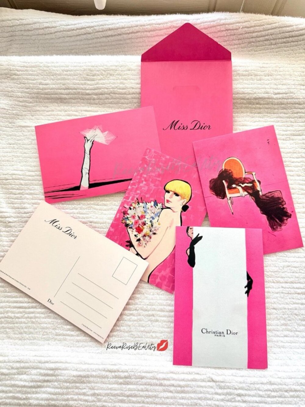 Miss Dior 5 Postcard Set w/ Envelope Christian Dior Paris GWP New Collectible